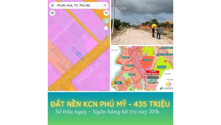 ĐẤT NỀN KDC LAM SƠN - ĐƯỜNG 25M, SHR TẠI T.xã PHÚ Mỹ